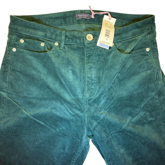 Vineyard Vines Kick Flare Corduroy Men'sPants 31 Charleston Green NWT Stretch
